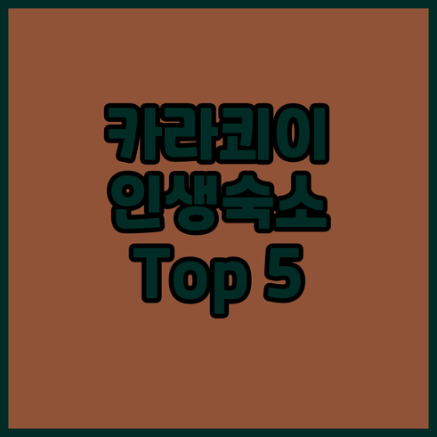 이스탄불 카라쾨이 숙소 추천 및 위치..