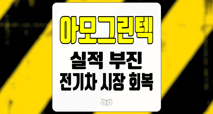 아모그린텍, 전기차 시장 둔화 속 실적 부진 지속, 중장기적 회복 기대