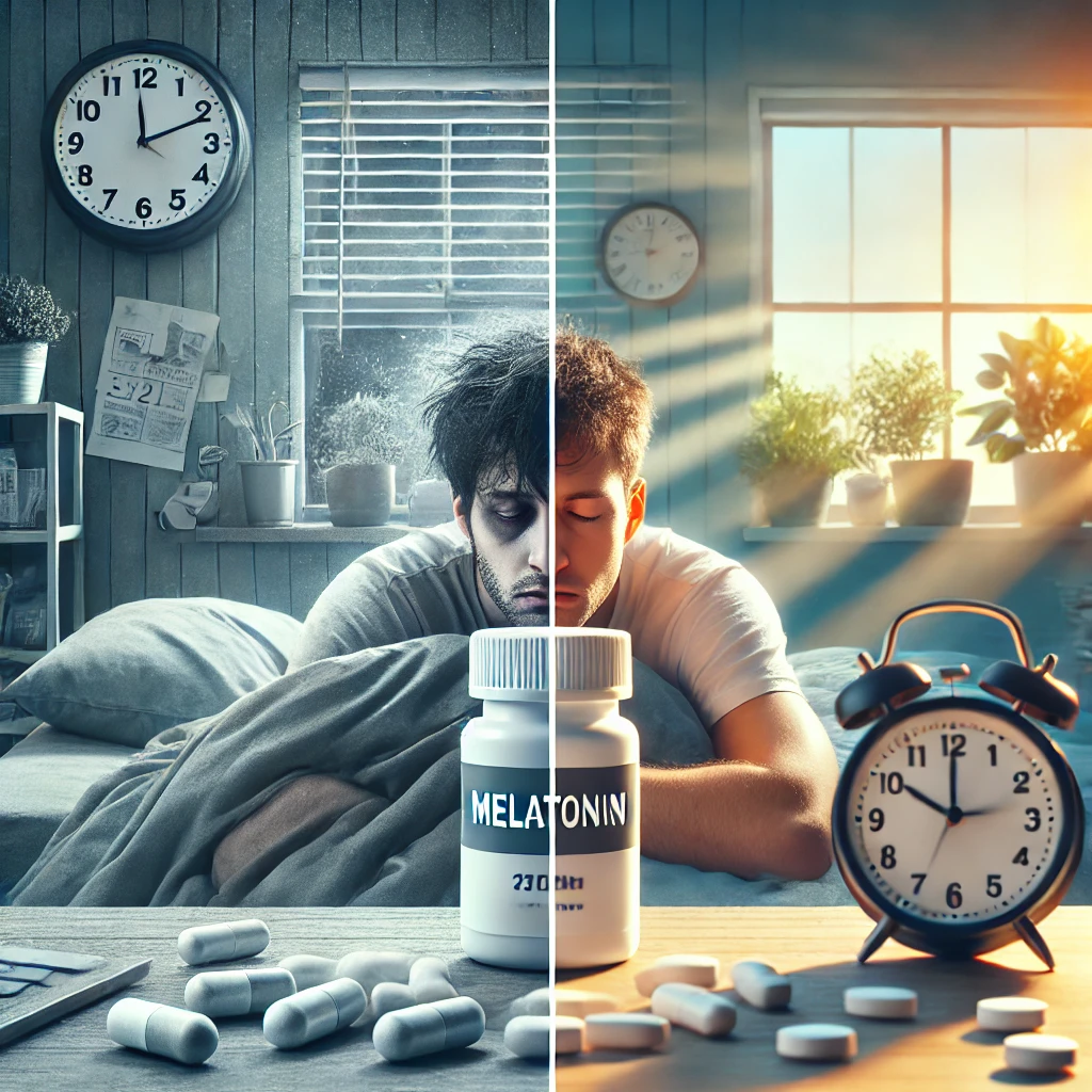 멜라토닌 먹기전 먹은후 비교사진