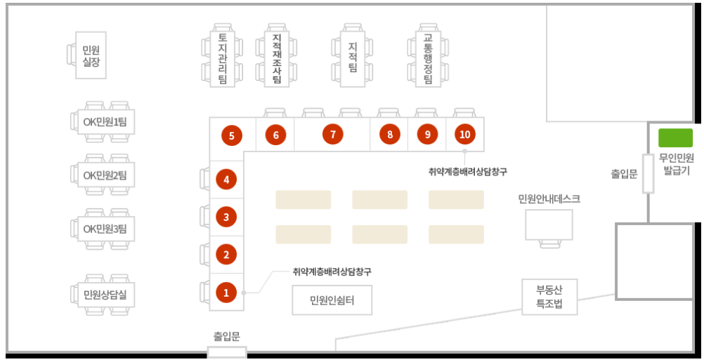 곡성군청 민원실 안내