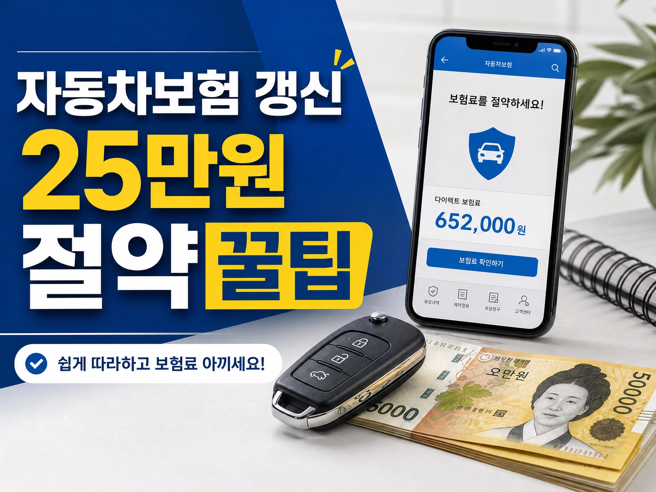 자동차보험 갱신25만원 절약법