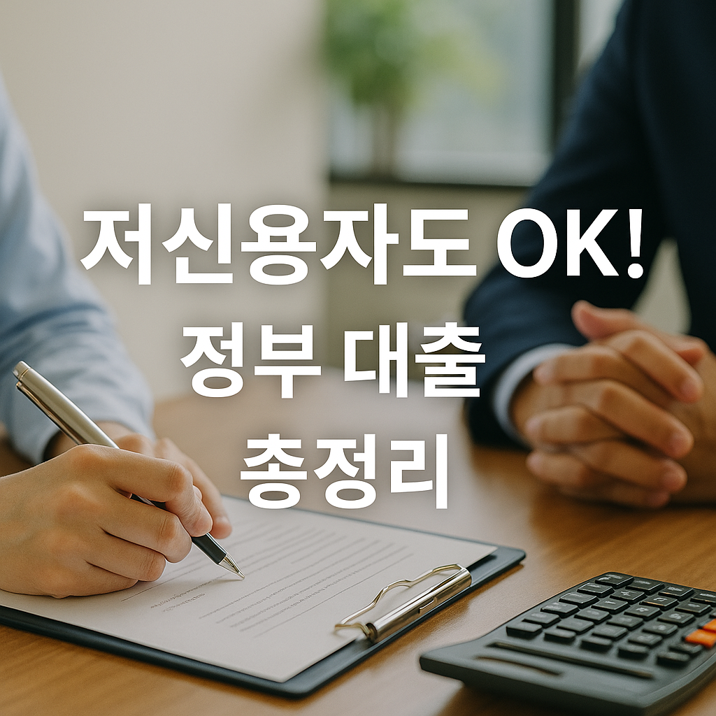 저신용자도 가능한 정부 대출 정리