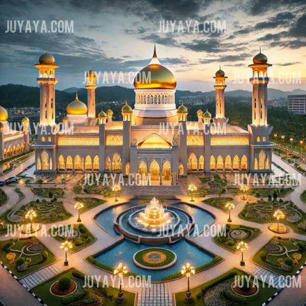 조명이 아름답게 빛나는 밤의 왕실 박물관 전경