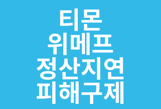 티몬·위메프 정산지연 피해업체를 위한 금융지원 방안
