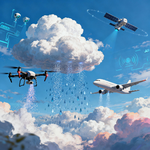 AI가 만든 인공강우 이미지