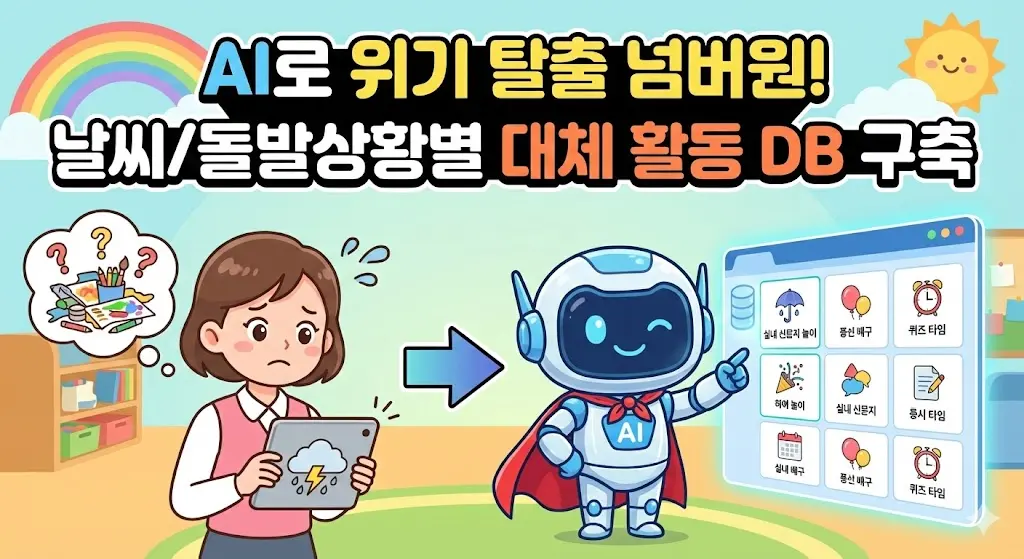 날씨 돌발상황별 대체 활동 계획 데이터베이스 구축하기