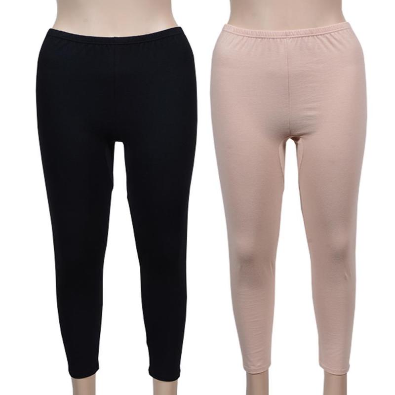 편안함 신축성 순면 레깅스 여성 쫄바지 캐쥬얼룩 Y존