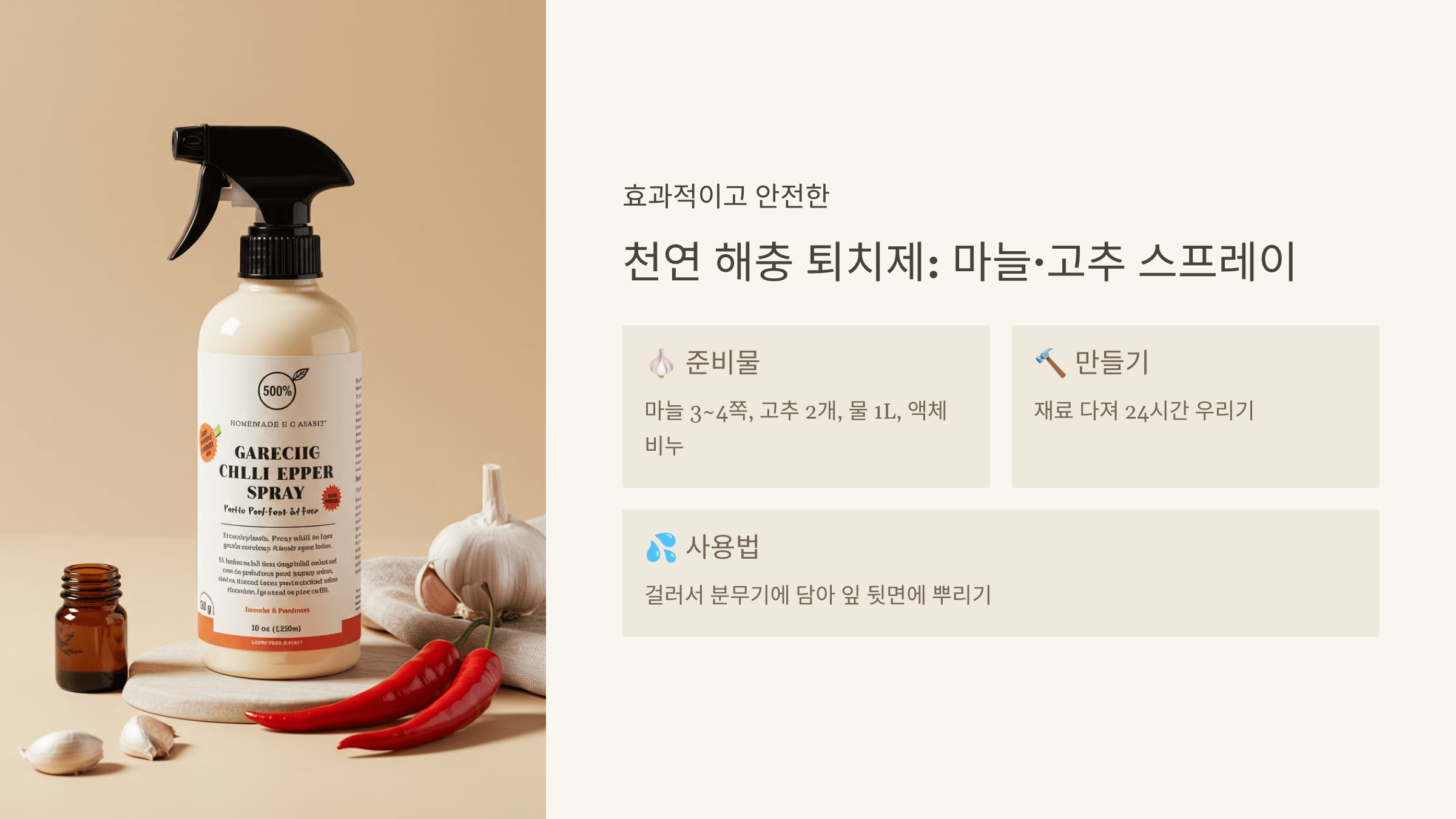 천연 해충 퇴치제 만들기