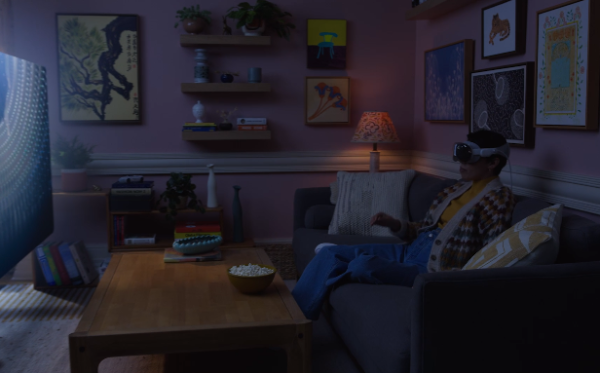 애플 비전프로 MR헤드셋 사진 이미지입니다.