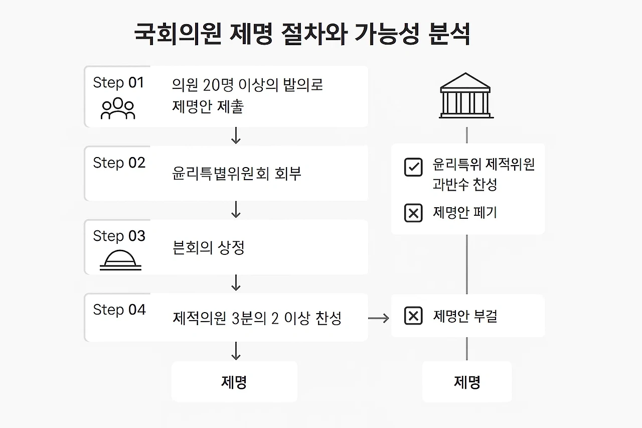 국회의원 제명절차 안내도