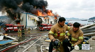 완도 냉동창고 화재 원인 사망자 소방관(영상)