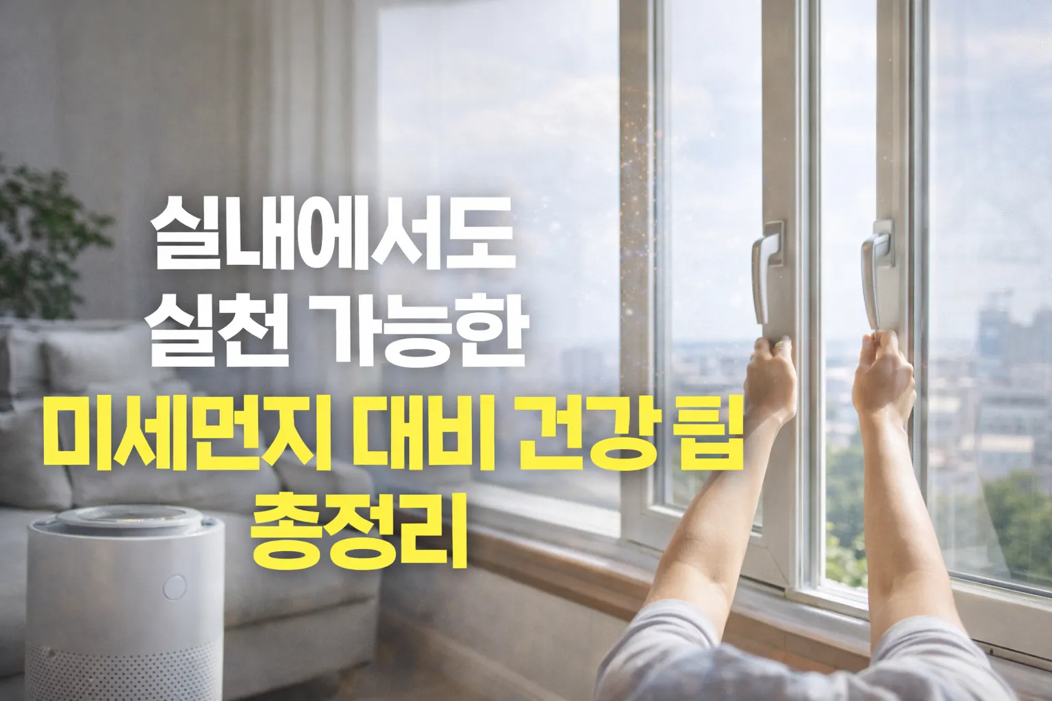 실내에서도 가능한 미세먼지 대비 건강 팁