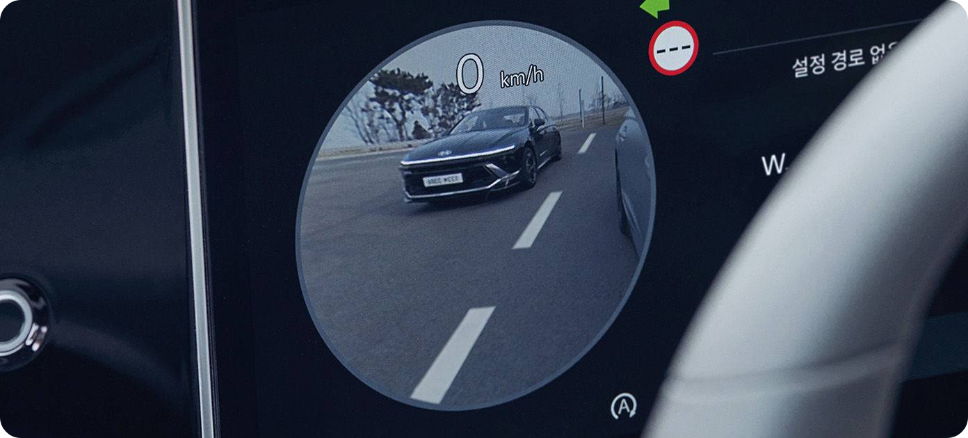 쏘나타 하이브리드 측후방 모니터