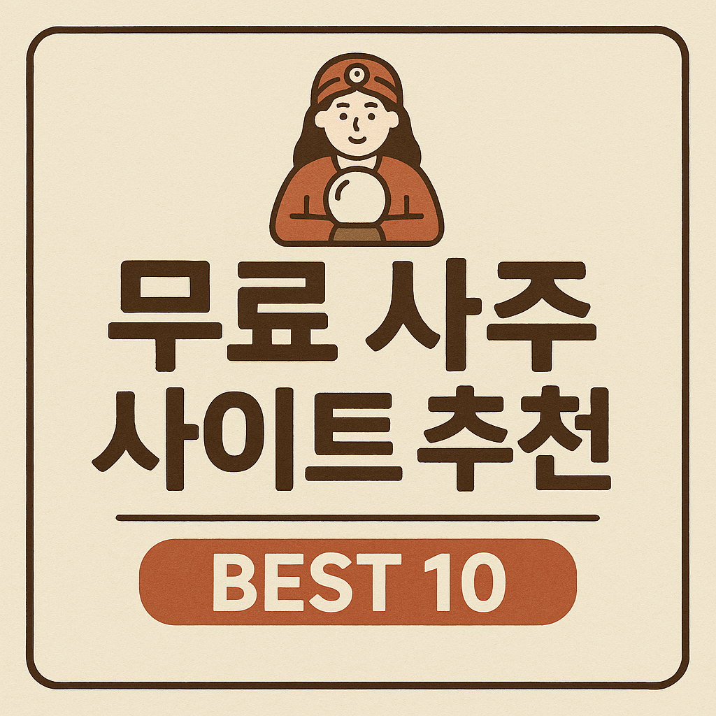 무료사주 사이트 추천 운세 토정비결 BEST 10