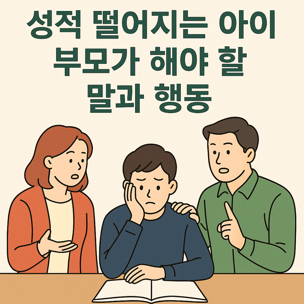 성적 떨어지는 아이, 부모가 해야 할 말과 행동