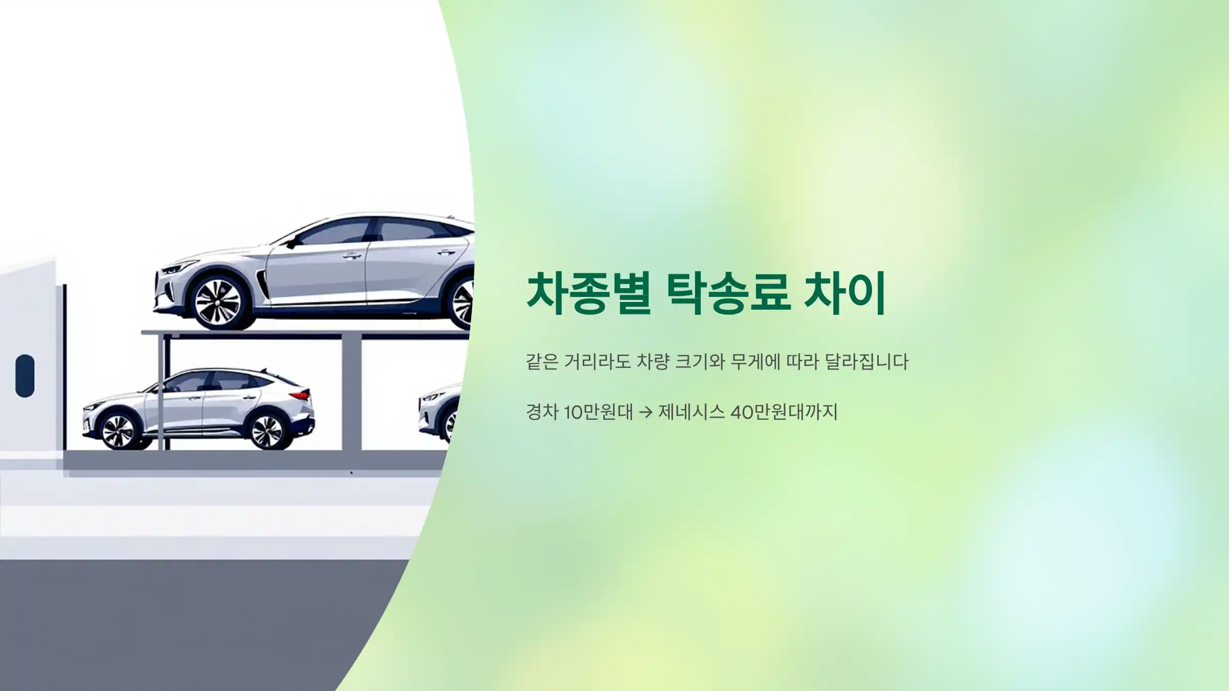 차종별 탁송료 차이