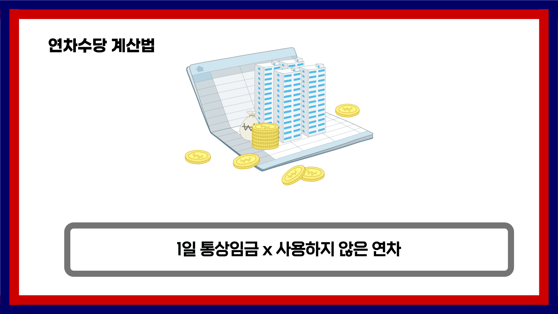 연차수당 계산하는 방법 이미지