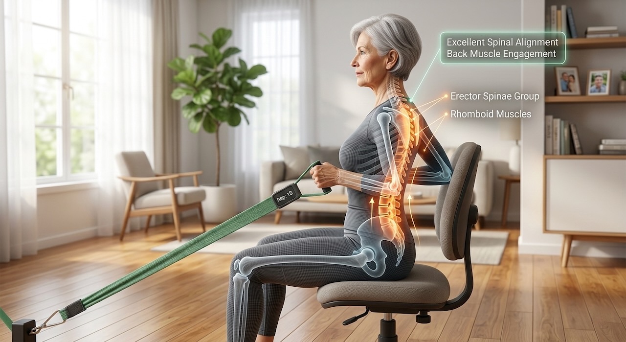 시니어 등 근육 강화의 중요성: 굽은 등 교정과 안전한 홈 트레이닝 방법