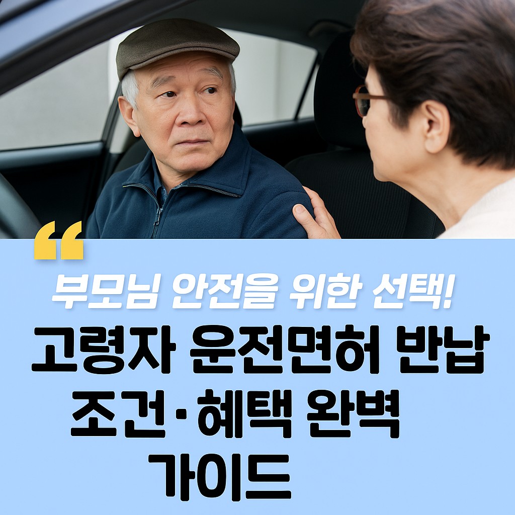 고령자 운전면허 반납 가이드 썸네일 &ndash; 65세 이상 운전 중단 안내 이미지