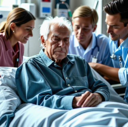 병에 걸린 노인