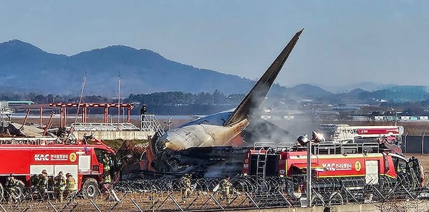 무안공항 항공기 사고장면