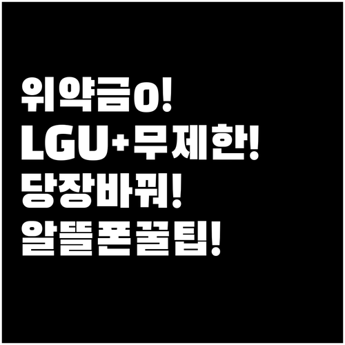 알뜰폰 LGU+ 망 무제한 요금제 위..