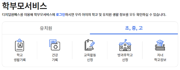 나이스학부모서비스 성적확인