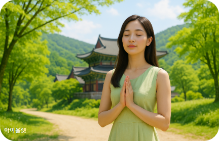 숲길 끝에서 마주한 평화