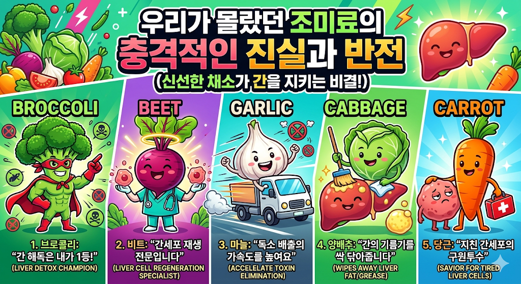 간 해독과 재생을 돕는 '간 청소' 채소 5가지