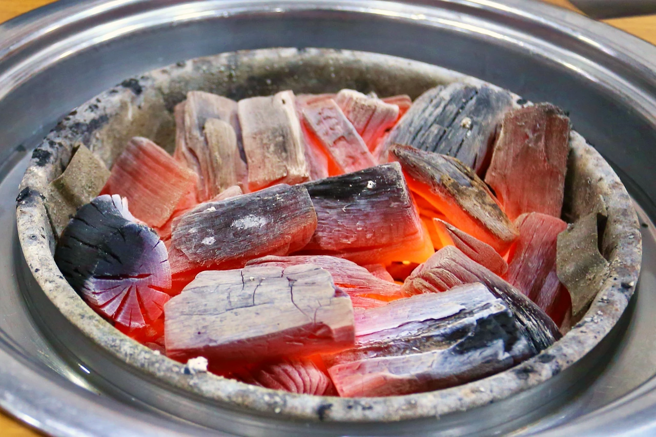 삼도갈비 숯불 화로 Samdogalbi charcoal grill fire