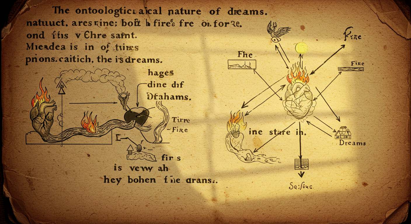 꿈속 불의 존재론적 상징과 변증법적 창조, 그리고 자기 초월