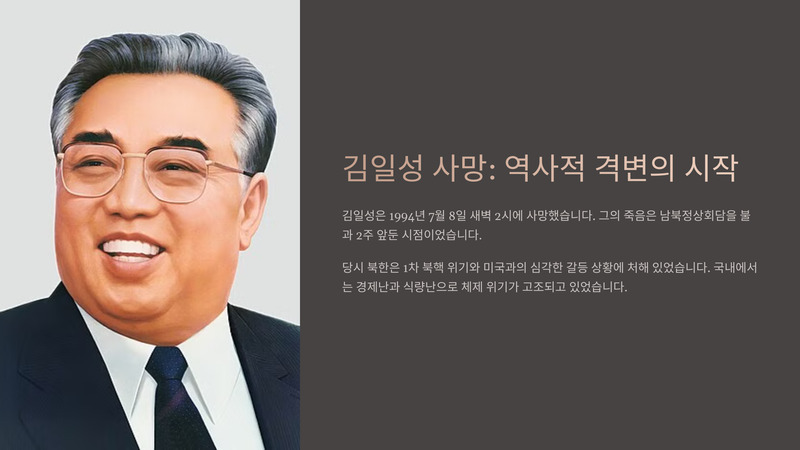 김일성 사망의 배경과 시기