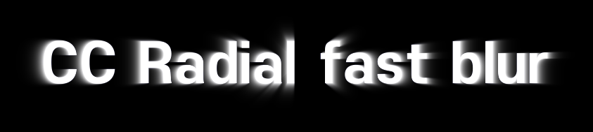 CC Radial fast blur 사용 예시