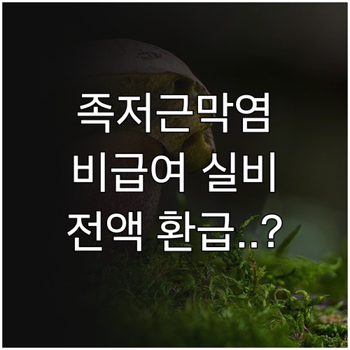 족저근막염 치료비 실비 청구 방법과 ..