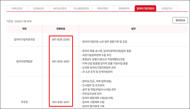 충남도청-전화번호