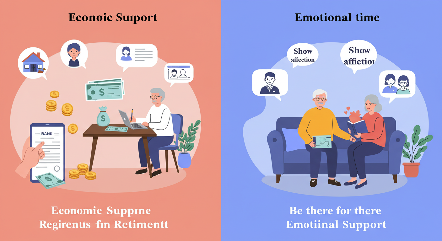 5060세대를 위한 효도 방법 그림