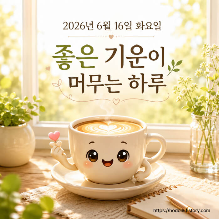 커피 인사 이미지