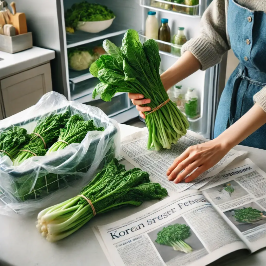 생 나물 단기 보관,데친 나물 냉장 보관,냉동 보관,냉장 보관,해동,소분,비닐 포장,신문지,키친타월