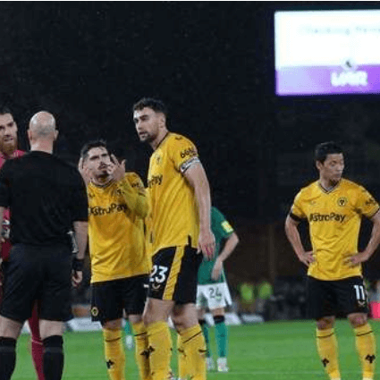 심판에게 항의하는 동료들