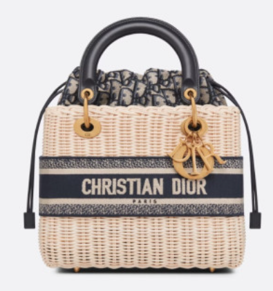 디올 라탄백 - 디올 미디엄 레이디 라탄백