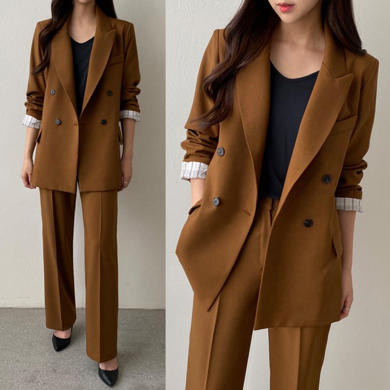 여성정장 세트 캐주얼 여자셋업 수트 여자세미정장 오피스룩