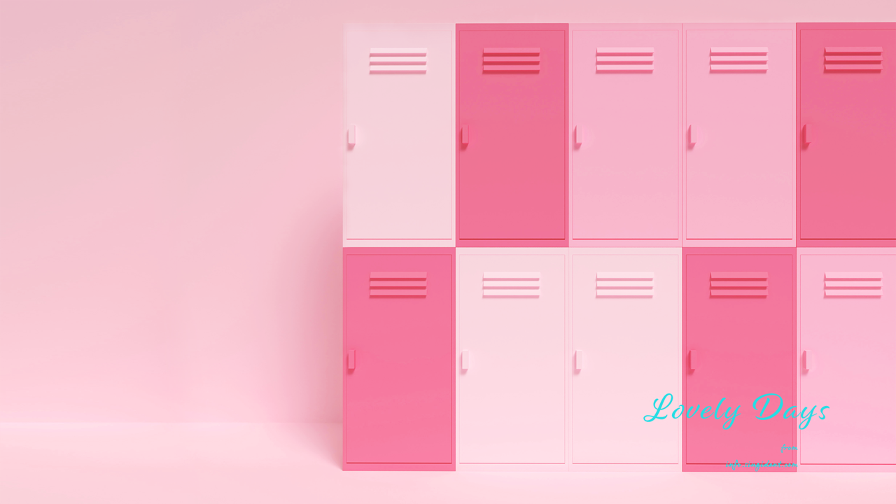 04 핑크색 사물함 C - Lovely Days 핑크배경화면
