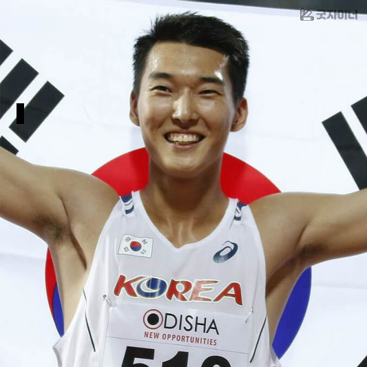 항저우 아시안게임 우상혁 이미지