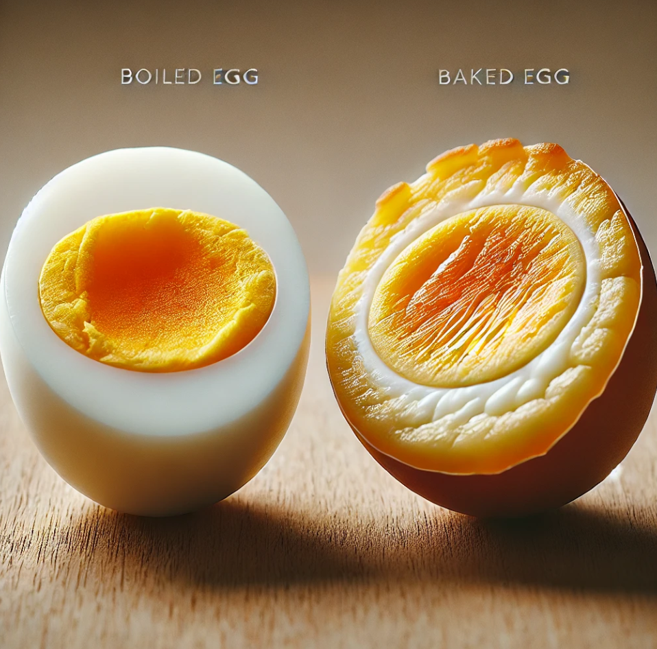 구운계란과 삶은계란 비교 이미지