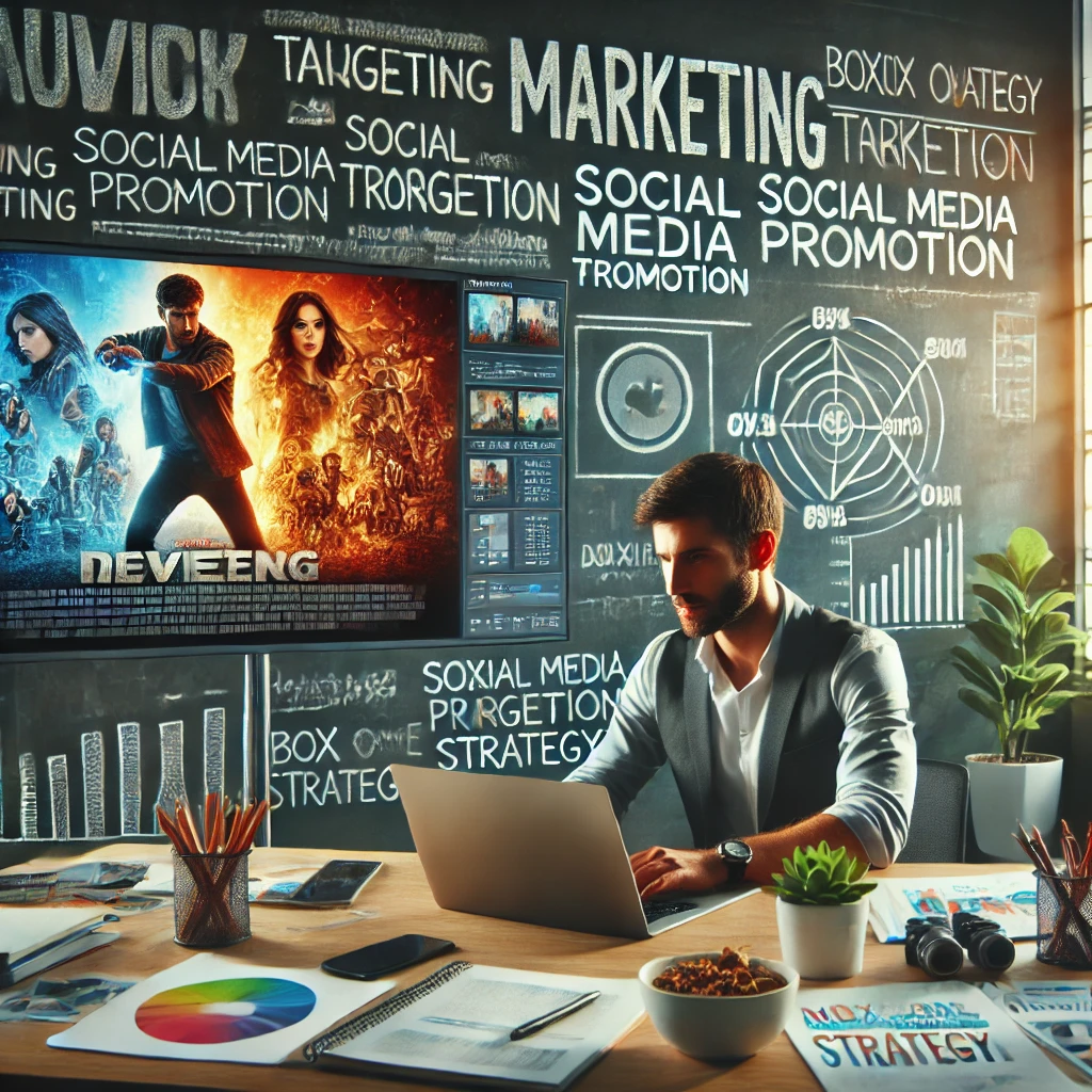 영화 마케터가 일하고 있는 사진