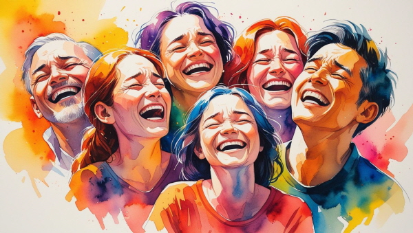 ESFP의 정은 감정의 파도처럼 다채롭습니다. 기쁨과 공감, 웃음과 울음을 함께 나누며 관계를 채워가는 그들의 방식은 따뜻하고 생생합니다에 관한 그림