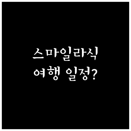 스마일라식 후 여행 일정 계획 시 꼭..