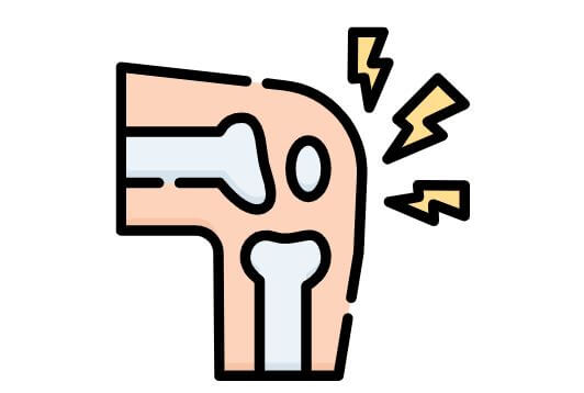 무릎 연골 통증을 그린 이미지
