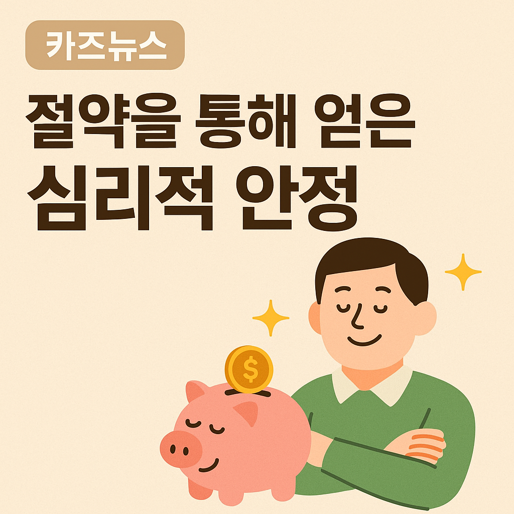 절약을 통해 얻은 심리적 안정
