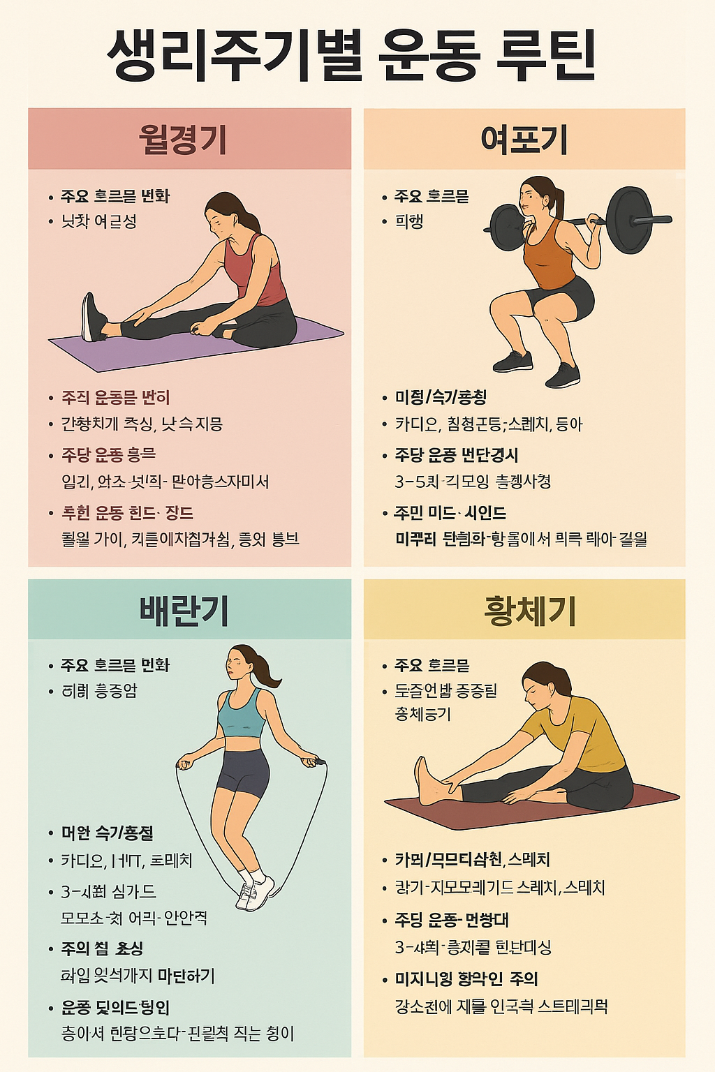 1.생리주기별 운동 루틴